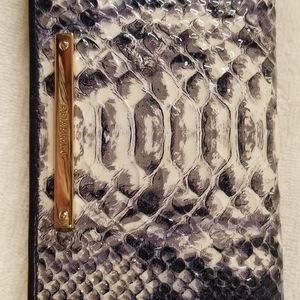 Brahmin Ady Cobalt Ballington Snakeskin Wallet